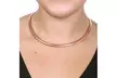 Rose Gold-Plated Omega-Link Choker Necklace 18" - Image 5