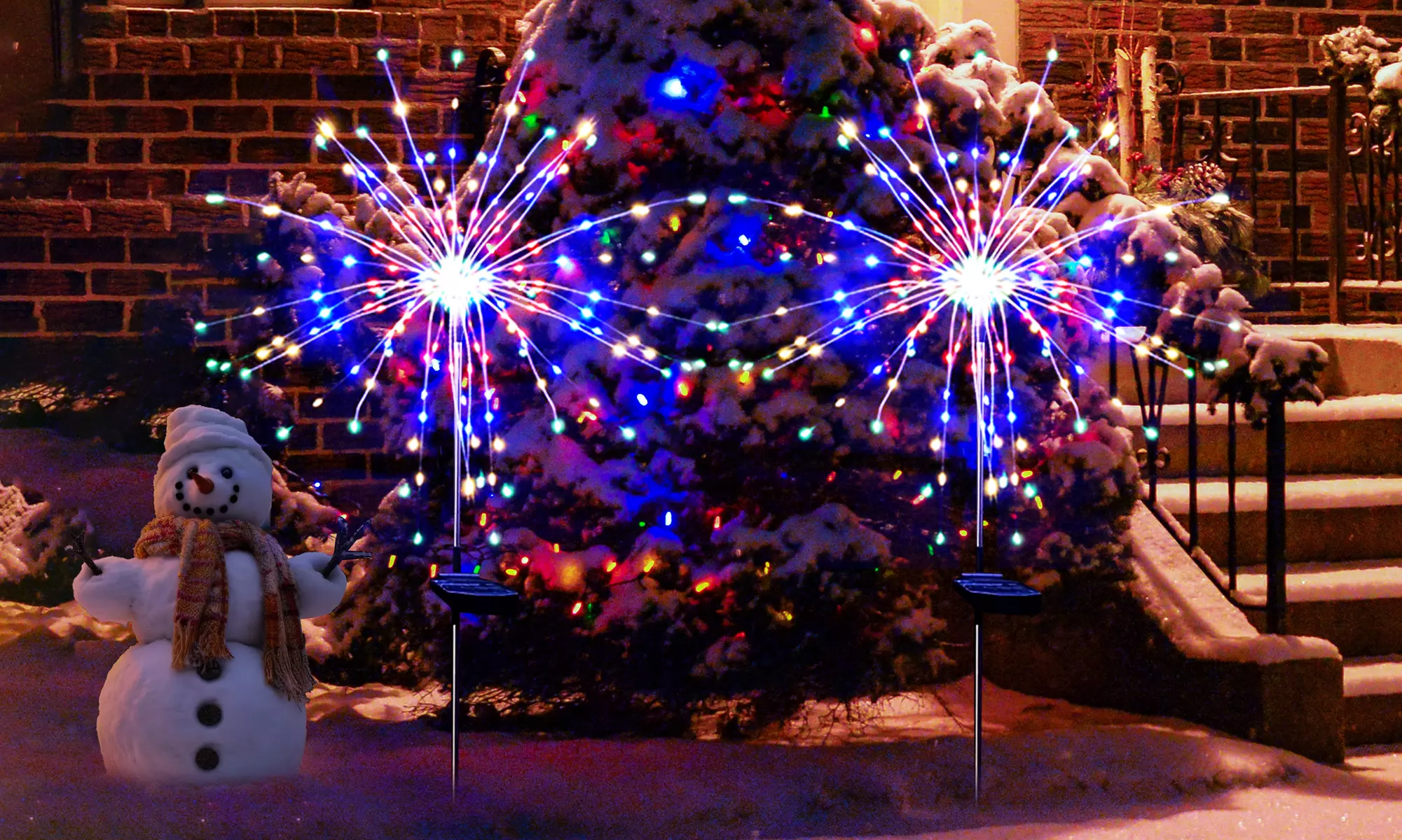 Two-Packs of SolarEra LED Solar Firework Outdoor Garden Lights