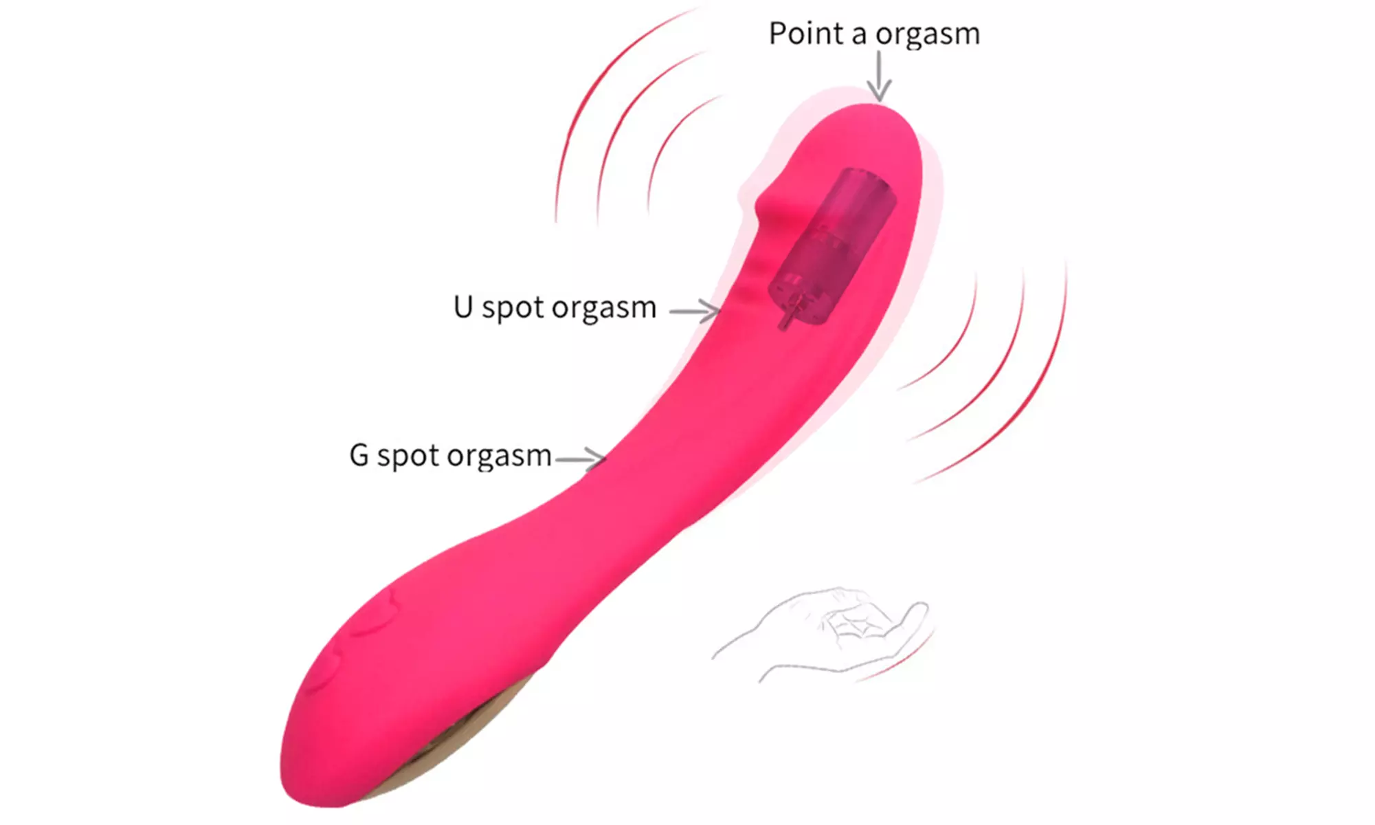 Waterproof 12 Modes G Spot Vibrator Vibrating Dildo - Rechargeable