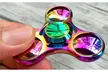 Rainbow UFO Hand Spinner Tri-Spinner Fidget Toy Vacuum Plating (Alloy) - Second Medium