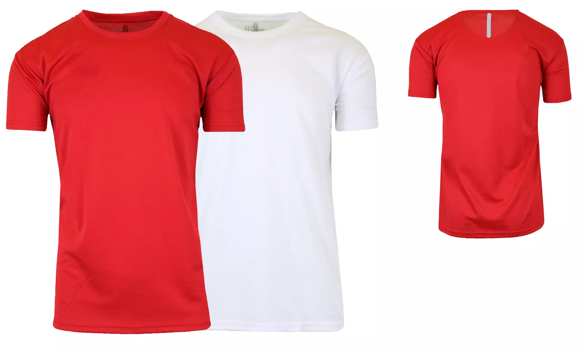 2-Pack Galaxy By Harvic Men's Moisture Wicking Wrinkle Free Performance Tops