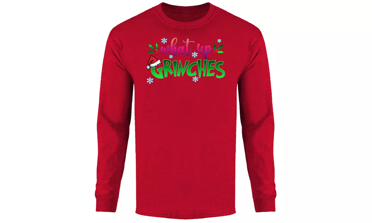 Men's Christmas Spirit Holiday Festive Long Sleeve Shirt (S-2XL)