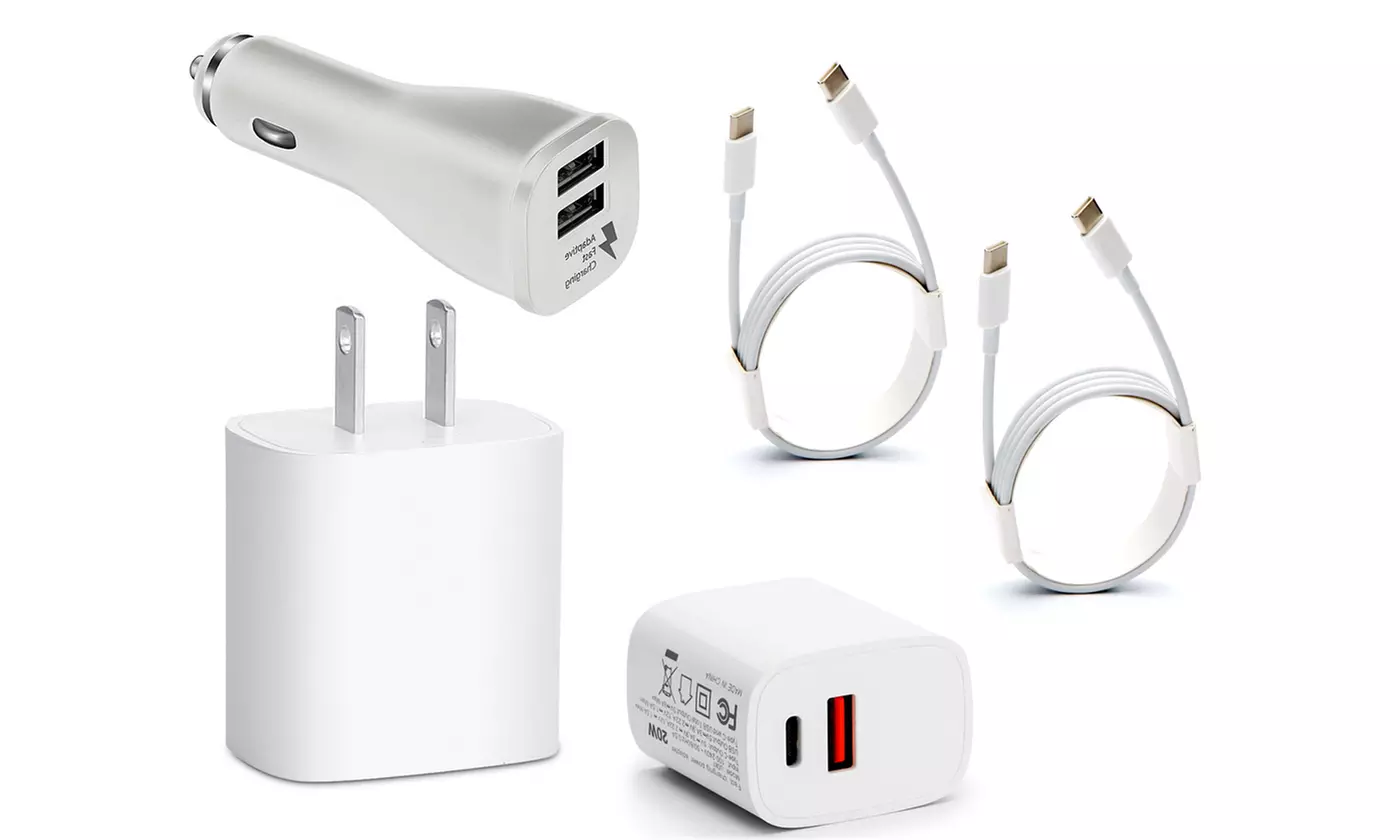 Samsung iPhone 12 Pro Max XR iPad Power Adapter USB-C Fast Charger 20W PD Cable  - Primary Image