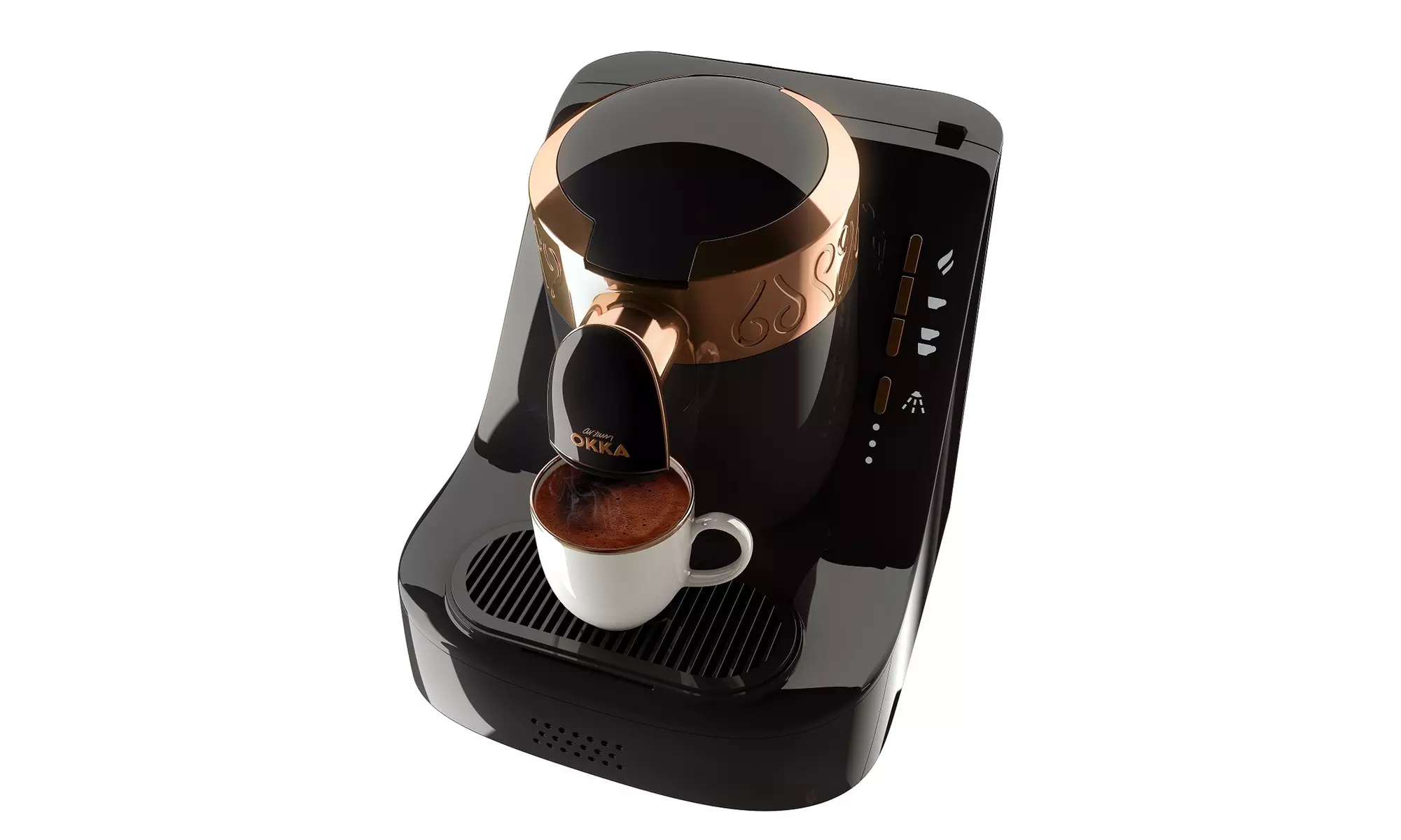 Arzum Okka Automatic Turkish Coffee Machine, Maker, USA 120V UL, Black/Copper - Second Medium