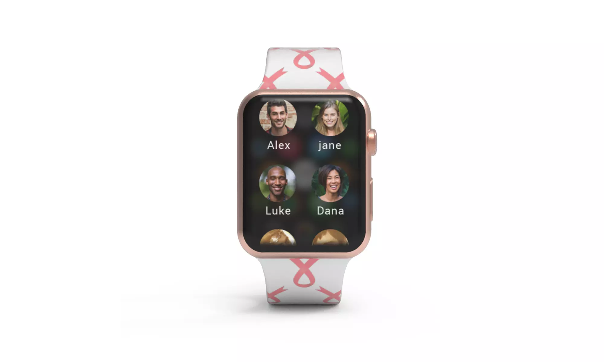 Breast Cancer Awareness Pink Ribbon Apple Watch Band All Series - Second Medium