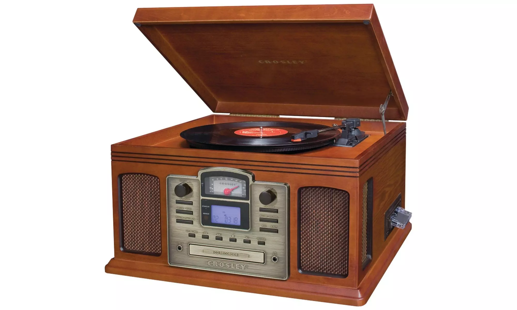 Crosley Director CD Recorder with Cassette And Record Player CR2405C - Primary Image