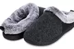 Floopi Women's Two Tone Felt and Faux Fur House Slippers - Second Medium