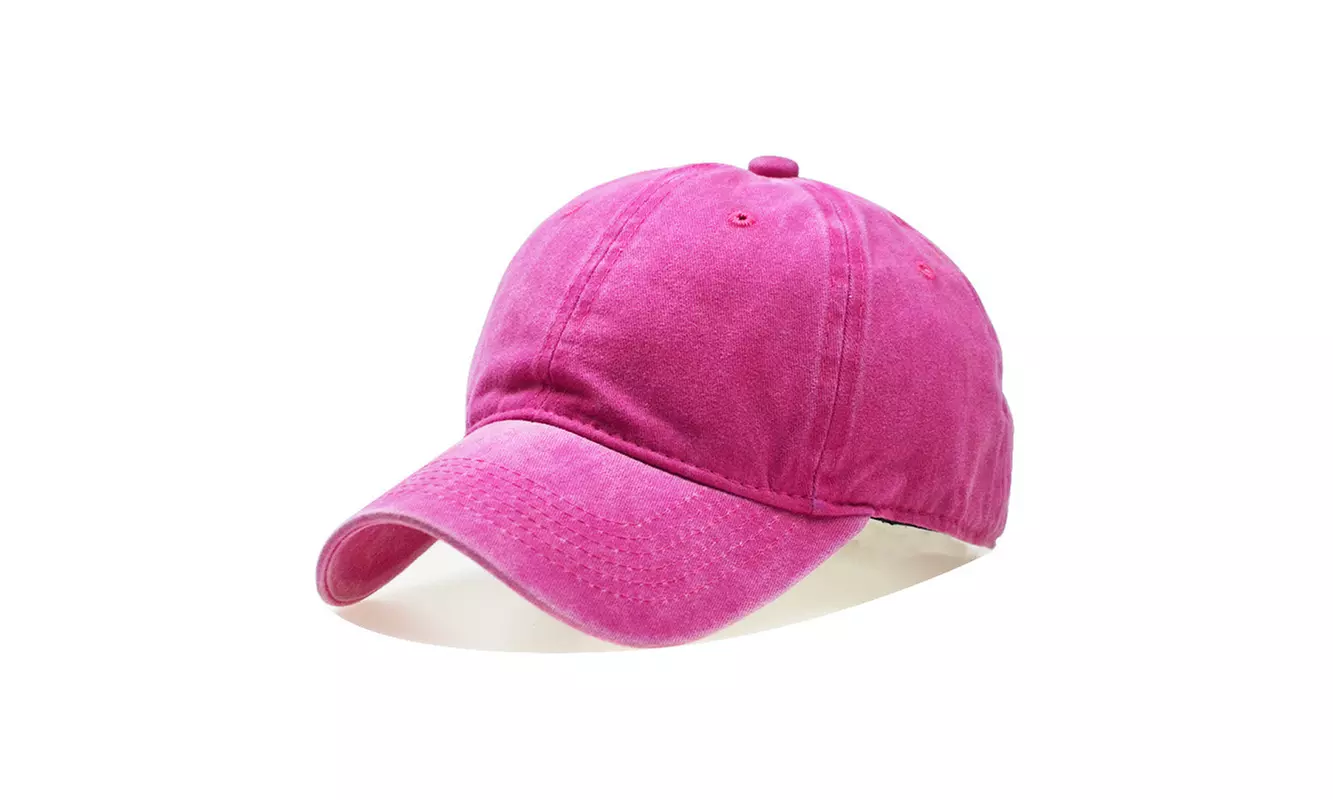 Washed Low Profile Cotton Baseball Cap; Various Colors Available