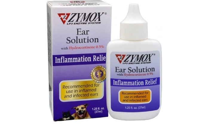 Zymox Ear Solution with 0.5-Percent Hydrocortisone, 1.25-Ounce | Groupon