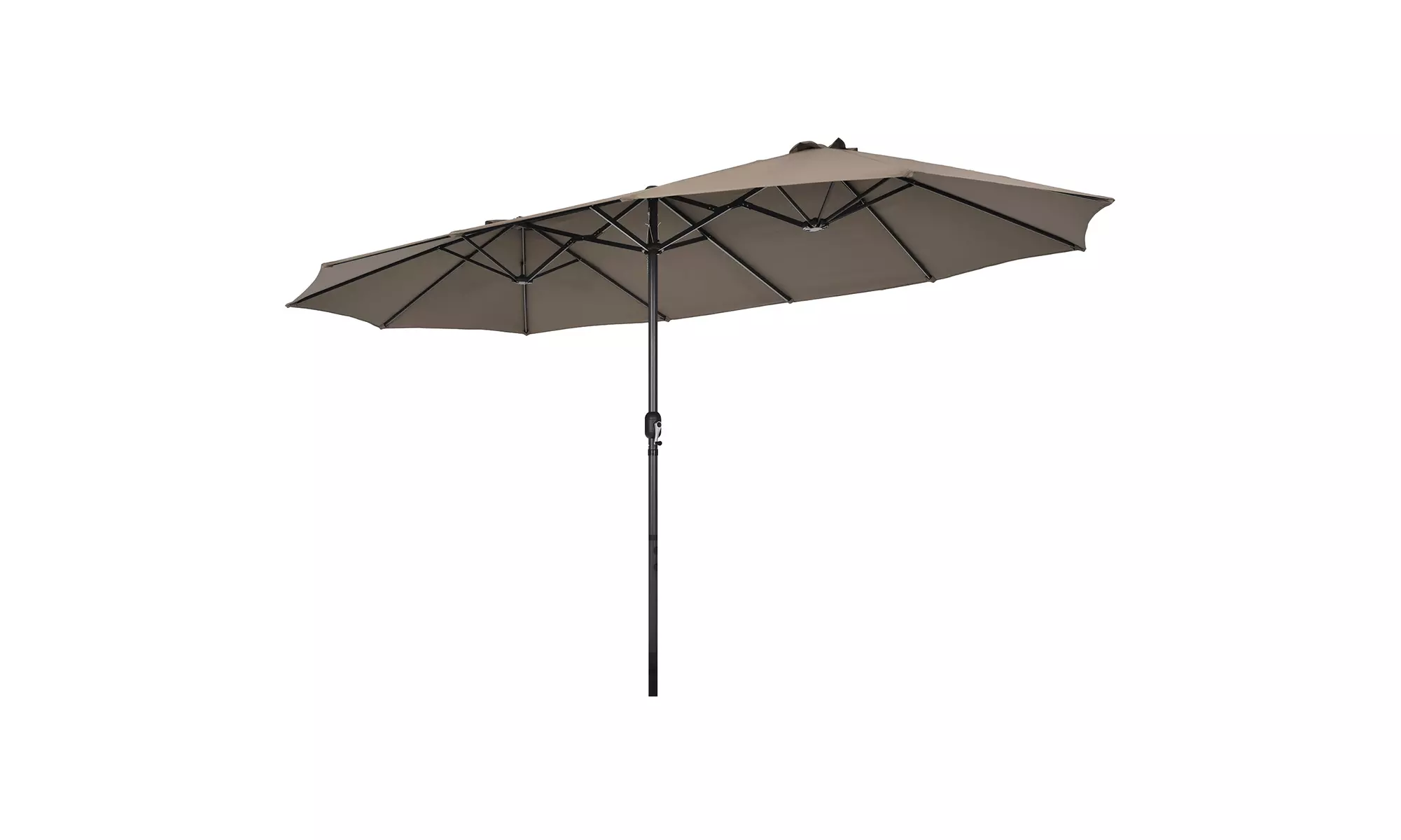 Costway 15FT Patio Double-Sided Umbrella Crank Outdoor Garden Market Sun Shade