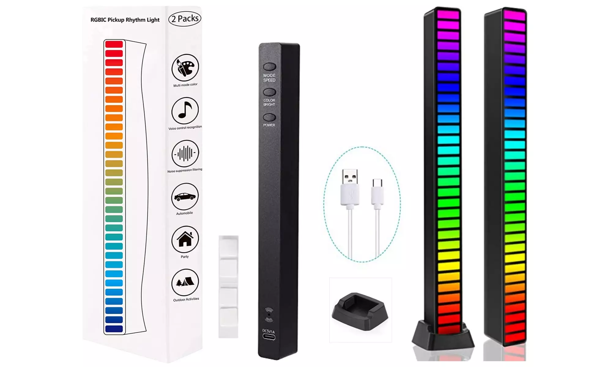 RGB Rechargeable Sound Contro... | Groupon Goods