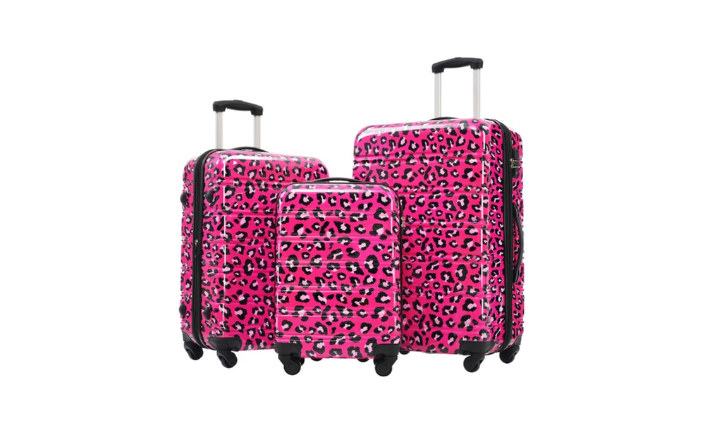 Hardshell Luggage Three-Piece Set Gradient Color Expandable Suitcase