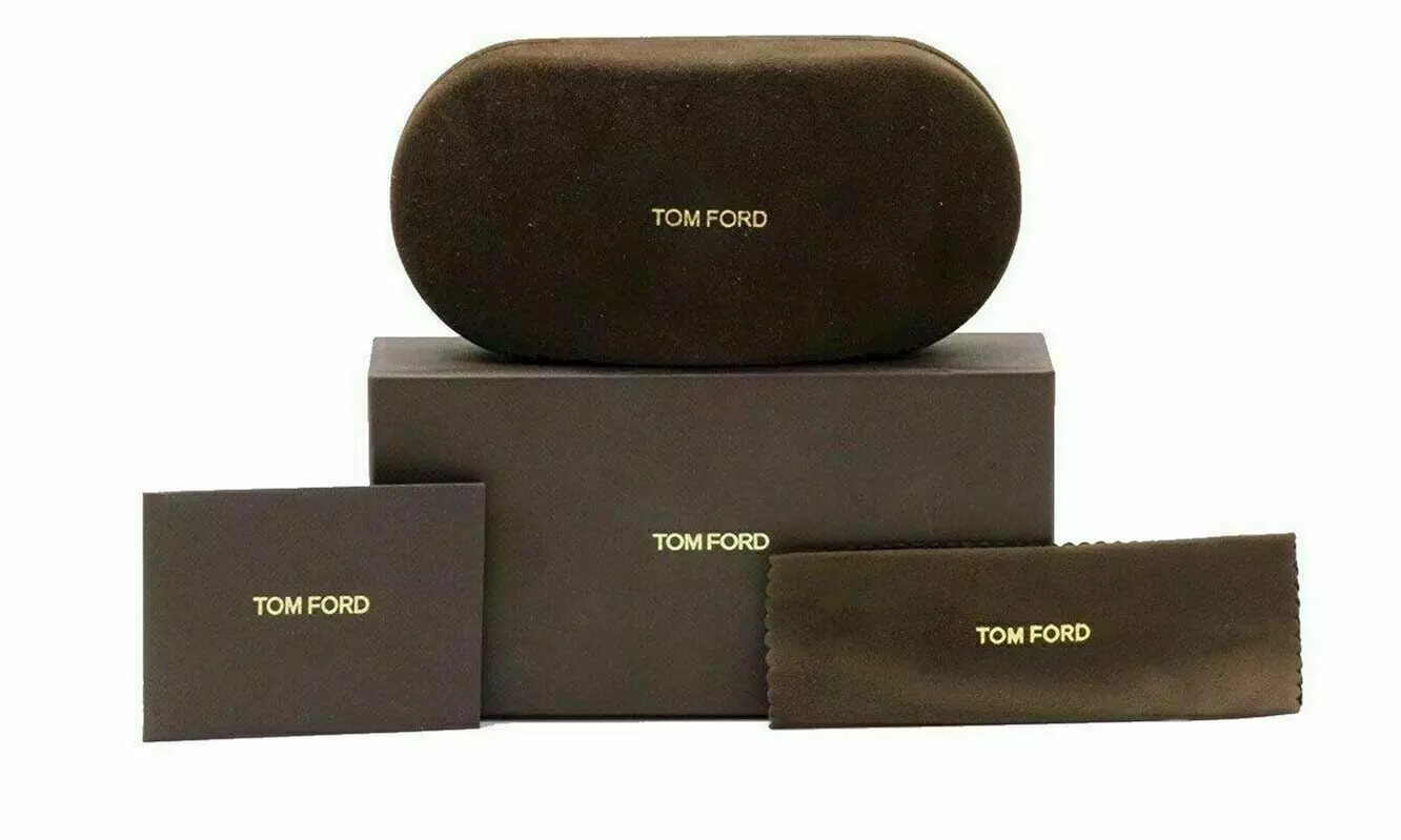 Tom Ford Women Eyeglasses FT5738-B-028 Shiny Rose Gold Frame Clear Blue Filter - Second Medium