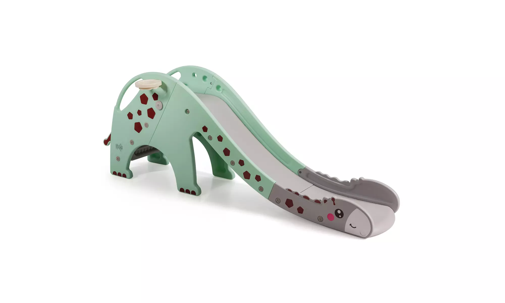 Costway 3 in 1 Kids Climber Slide Play Set w/ Basketball Hoop  Outdoor Green - Primary Image