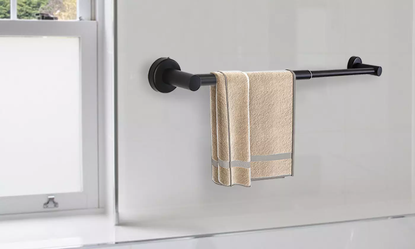 NewHome Adjustable Towel Rack for Bathroom 9.8 to 24.6 Inch Single Towel Bar - Primary Image