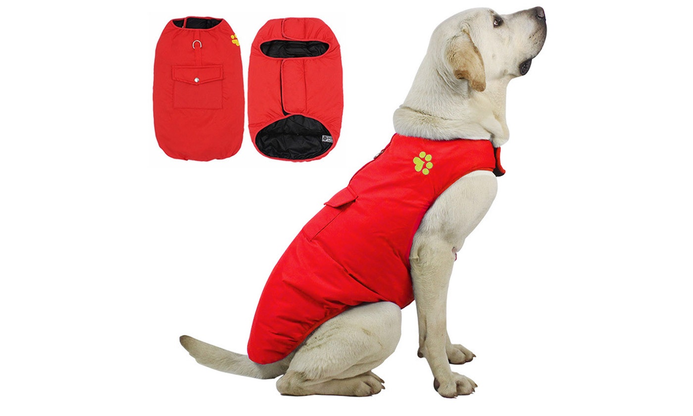 Winter Waterproof Dog Vest Coats Jackets,Warm Reversible Outwear for Dogs