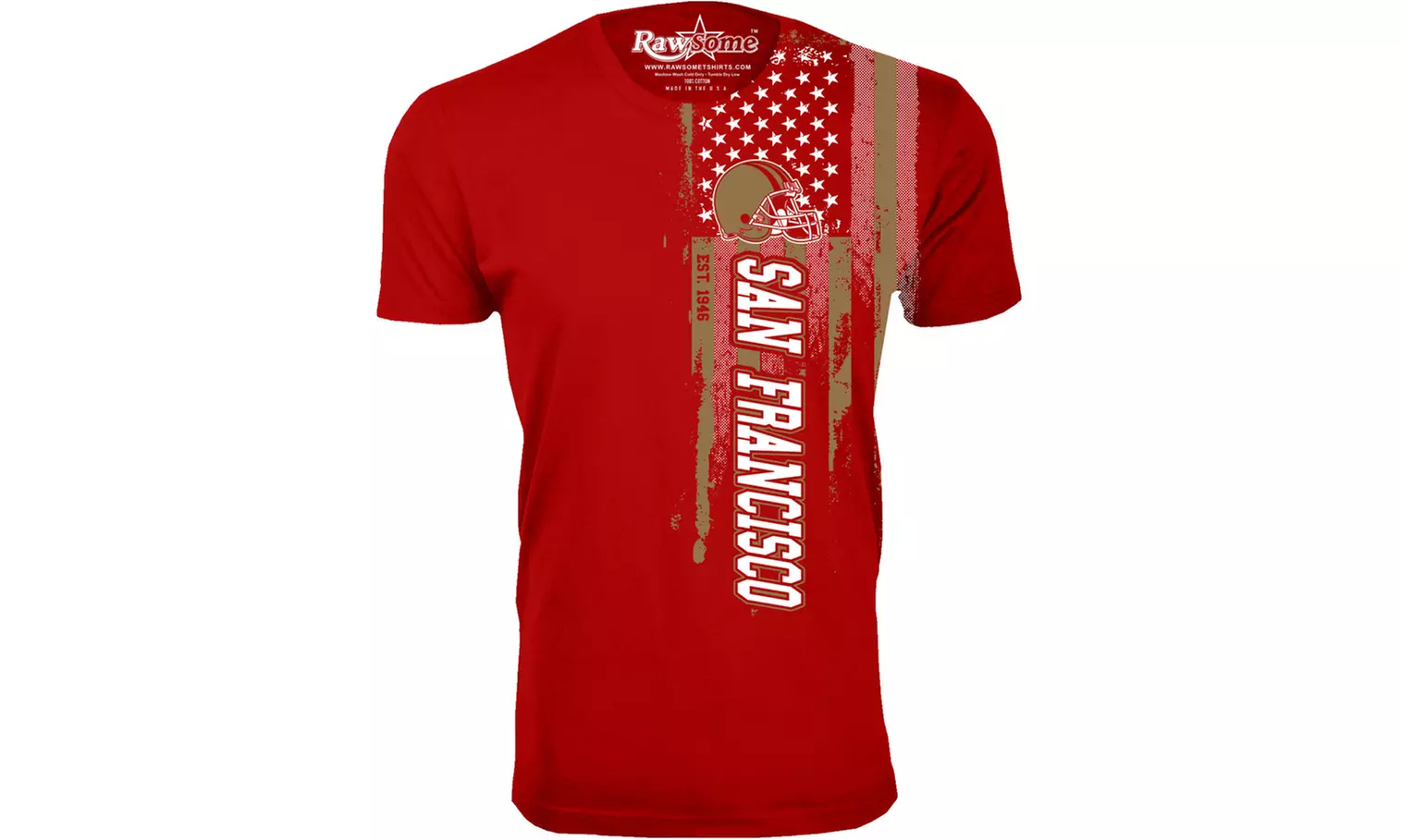 Men Football USA Flag T-Shirt (M-3XL)