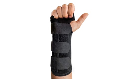 Breathable Wrist Support Brace Splint - Relief For Carpal Tunnel Sprains Black One Size Right Hand