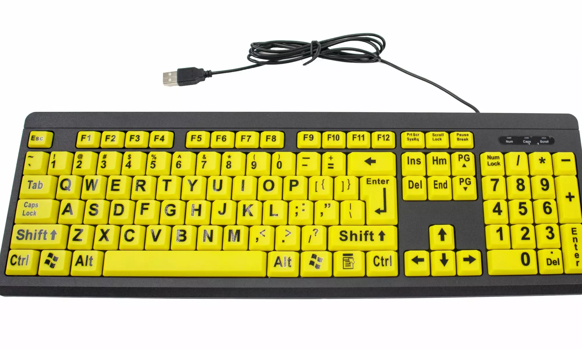 Big & Bright EZ See Keyboard High Contrast Large Keys Visually Impaired Keyboard - Primary Image