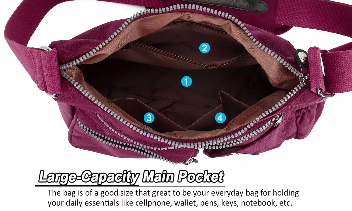 ItBelongs2U Women Nylon Waterproof Shoulder Messenger Lightweight Crossbody Bag