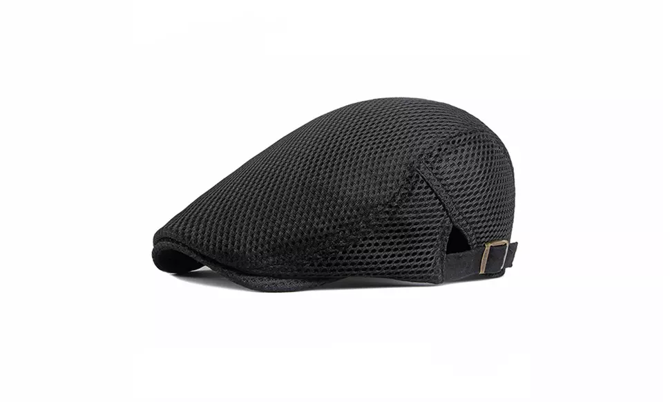 Men's Mesh Summer Gatsby Cap Ivy Hat Newsboy Golf Driving Flat Cabbie