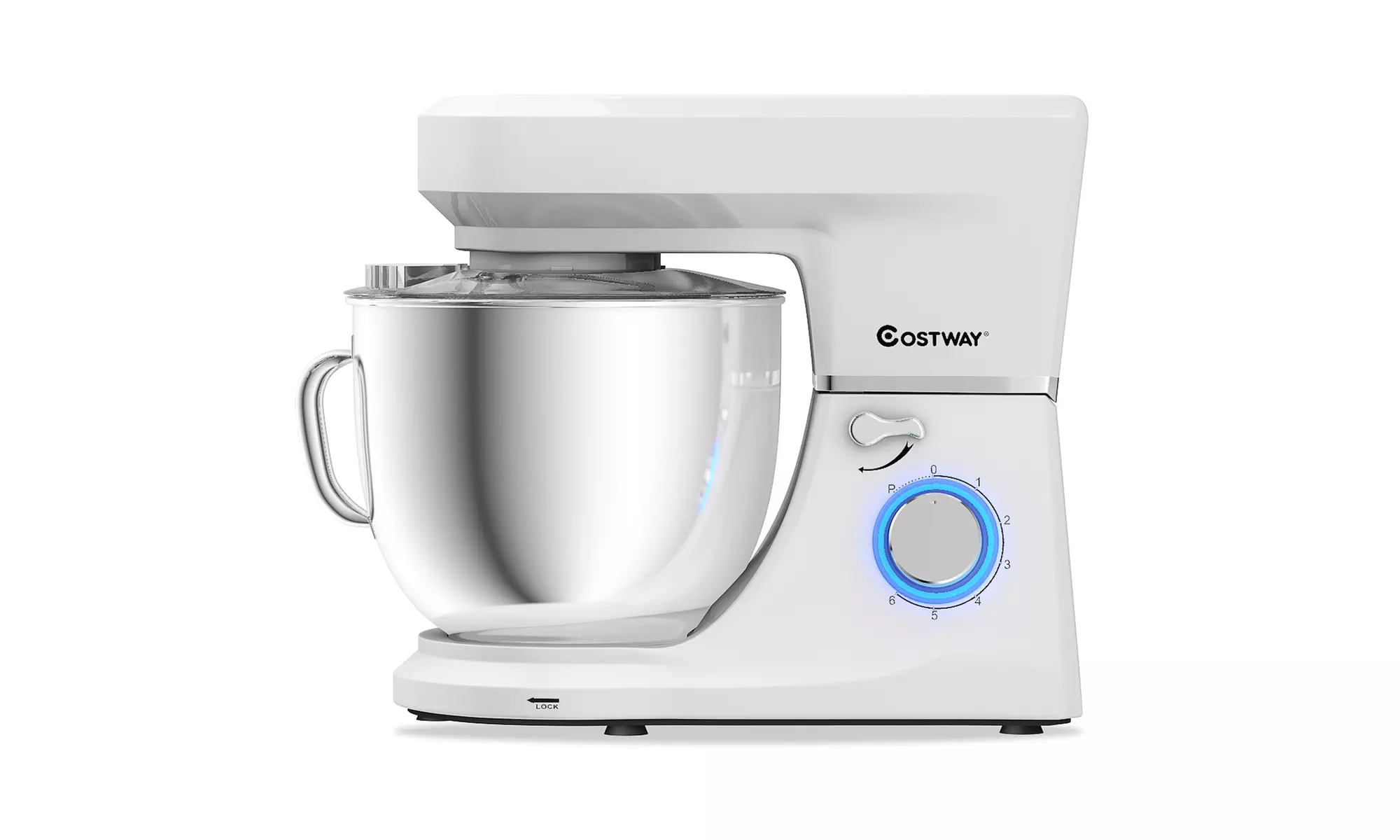 Costway Electric Food Stand Mixer 6 Speed 7.5Qt660W Tilt-HeadStainless