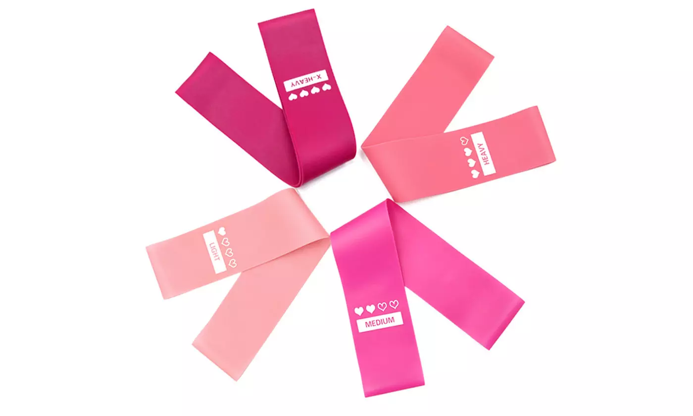 Workout Resistance Bands Loop Set Fitness Yoga Booty Leg Exercise Band - Primary Image
