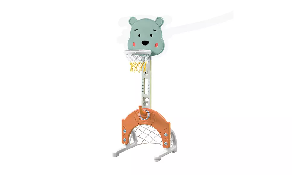 Kids 3-in-1 Sports Activity Center, Adjustable Basketball Hoop Set