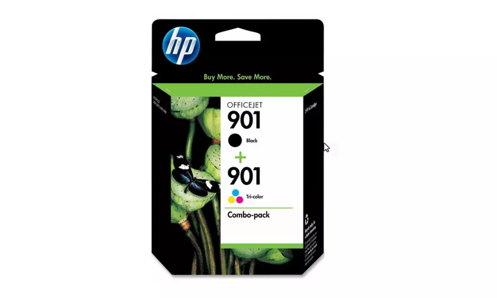 HP 901 CN069FN 2Pack Black/Tri-color Ink Cartridges for 4500 G510a J4535 J4540 - Primary Image