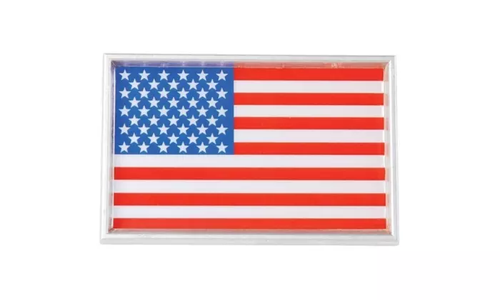 Usa Flag Chromed Auto Emblem - Primary Image