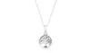 Tree-of-Life Charm 11mm Circle Pendant & Chain Necklace in .925 Sterling Silver