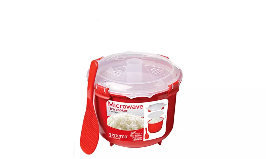 Sistema Microwave Collection Rice Cooker, 87.2 oz./2.6 L, Red - Second Medium