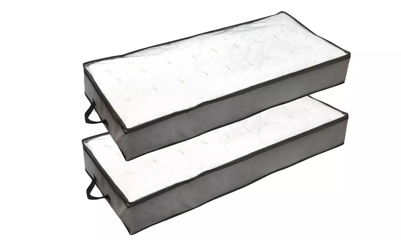 Under Bed Storage Box Clothes Holder Organizer Bag Zip Container Foldable - Second Medium