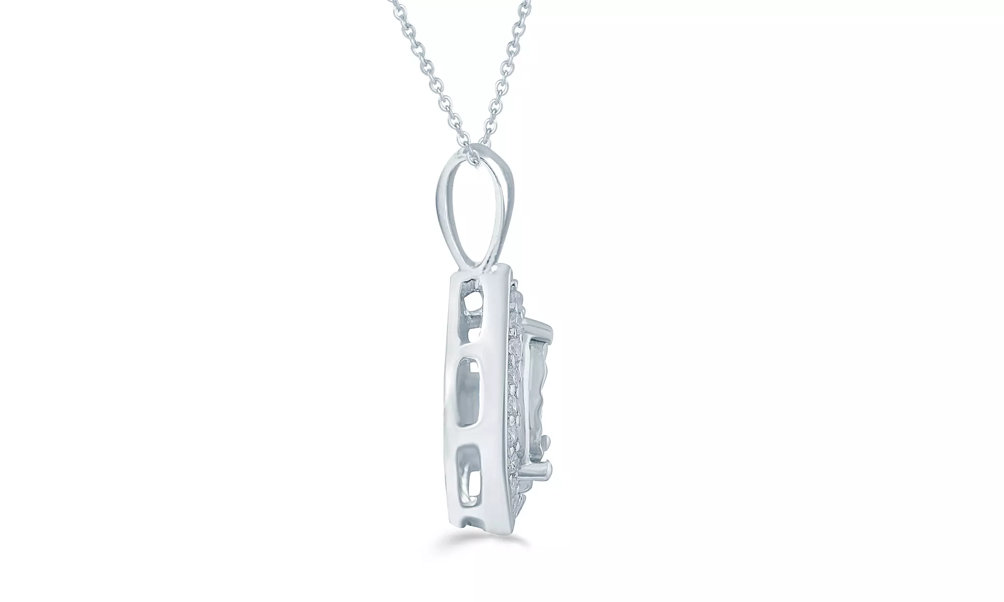 1/10CT TW Diamond Pear Shaped Pendant in Sterling Silver by Fifth and Fine - Second Medium