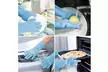 Magic Silicone Gloves, Reusable Dishwashing Gloves with Wash Scrubber, S124 - Second Medium