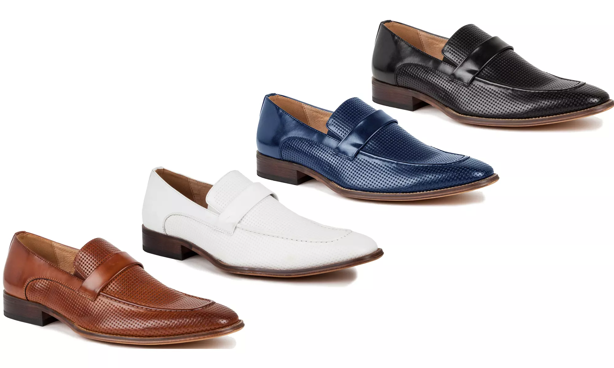 Gino vitale Men's Moc Toe Slip-on Dress Loafers - Primary Image