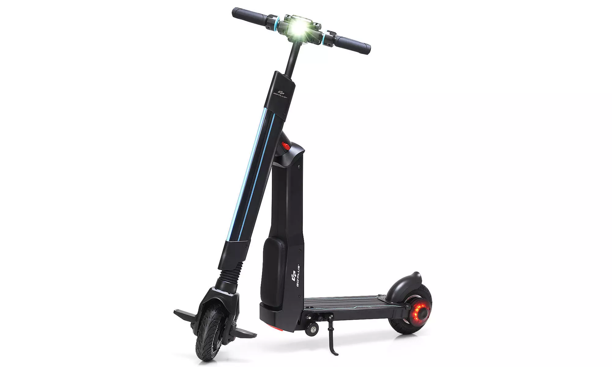 LED Folding Electric Scooter with Removable Seat Speed Up to 15.5 MPH - Primary Image