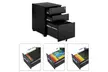Costway Locking Filing Cabinet-Black,Pedestal Under Desk W/Wheels and Drawers - Second Medium