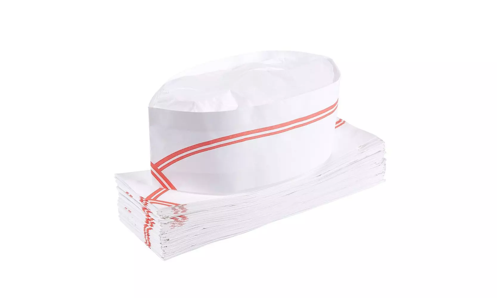 60-Pack Soda Jerk Paper Hats Disposable Retro Restaurant Chef Caps Food Server  - Primary Image