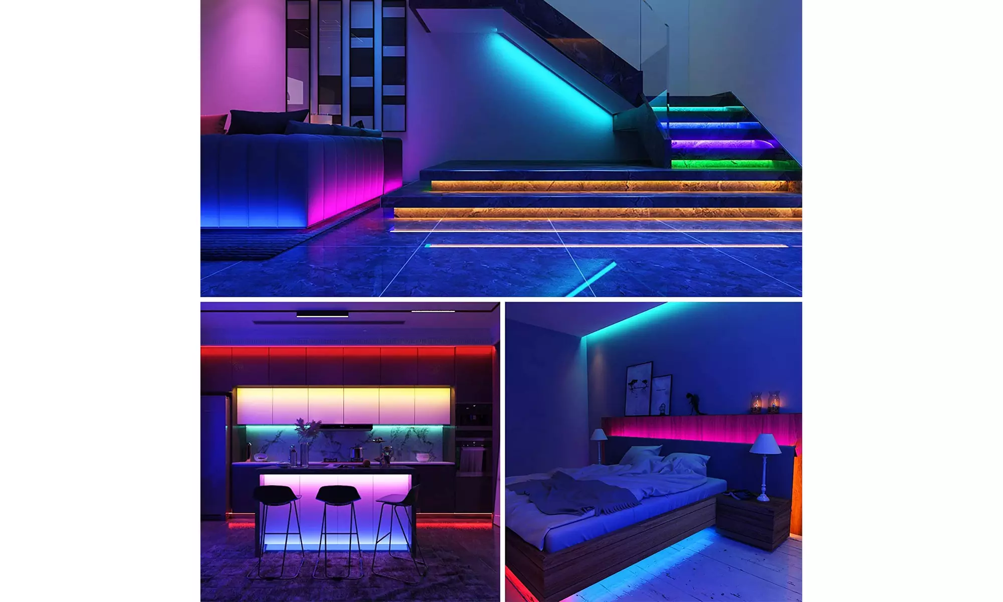 Smart Home Sound Activated Multi-Color LED Light Strip with Remote 