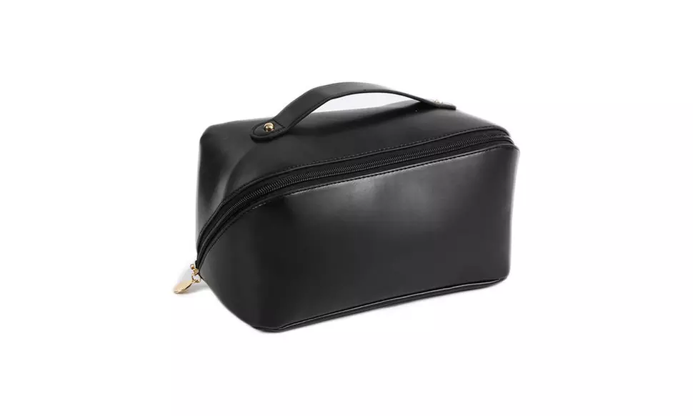 Large Capacity Lay Flat Makeup Bag Travel Cosmetic Bag Multifunctional Storage