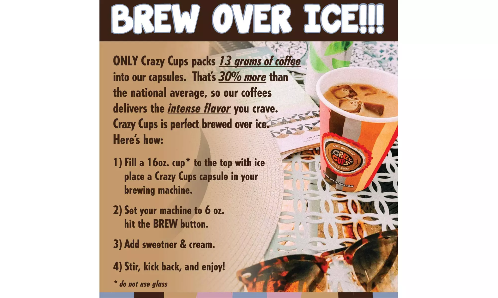 Crazy Cups Decaf Caramel Vanilla Hot or Iced Coffee K Cups 22 or 80 Count