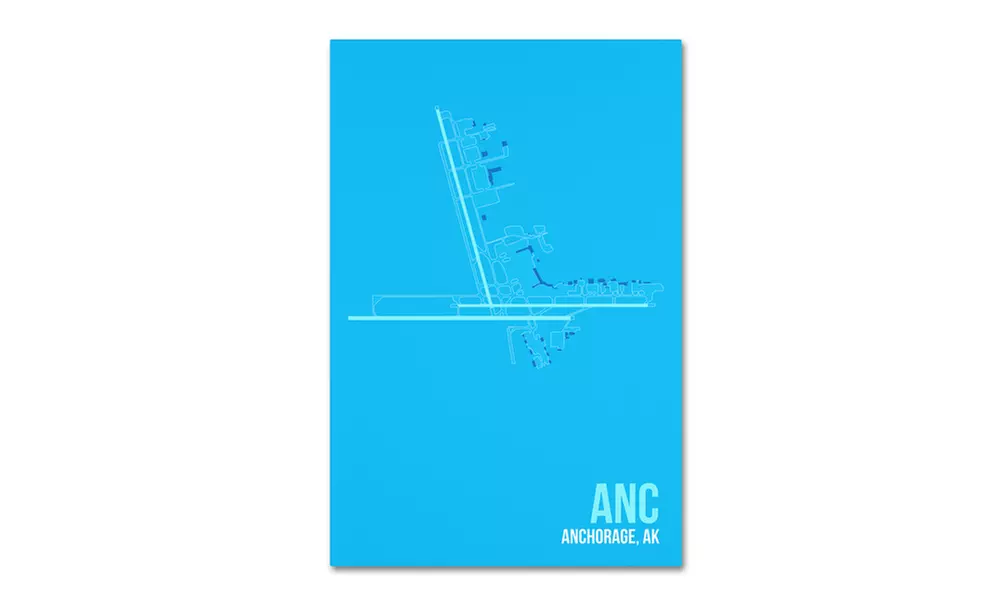 08 Left 'ANC Airport Layout' Canvas Art - Primary Image