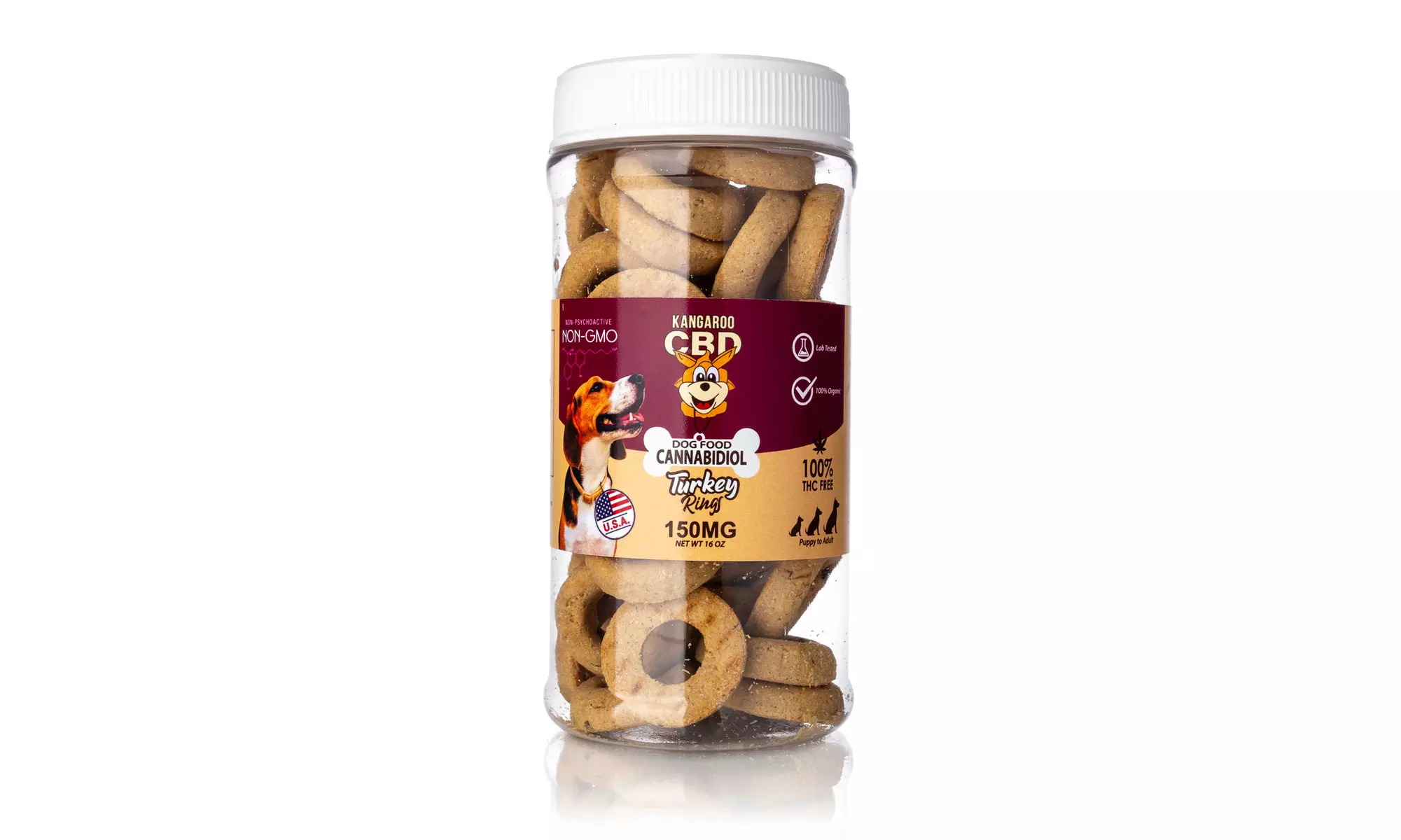 Mega Size 100% Organic CBD Infused Dog Treats (150MG - 600MG) from Kangaroo CBD