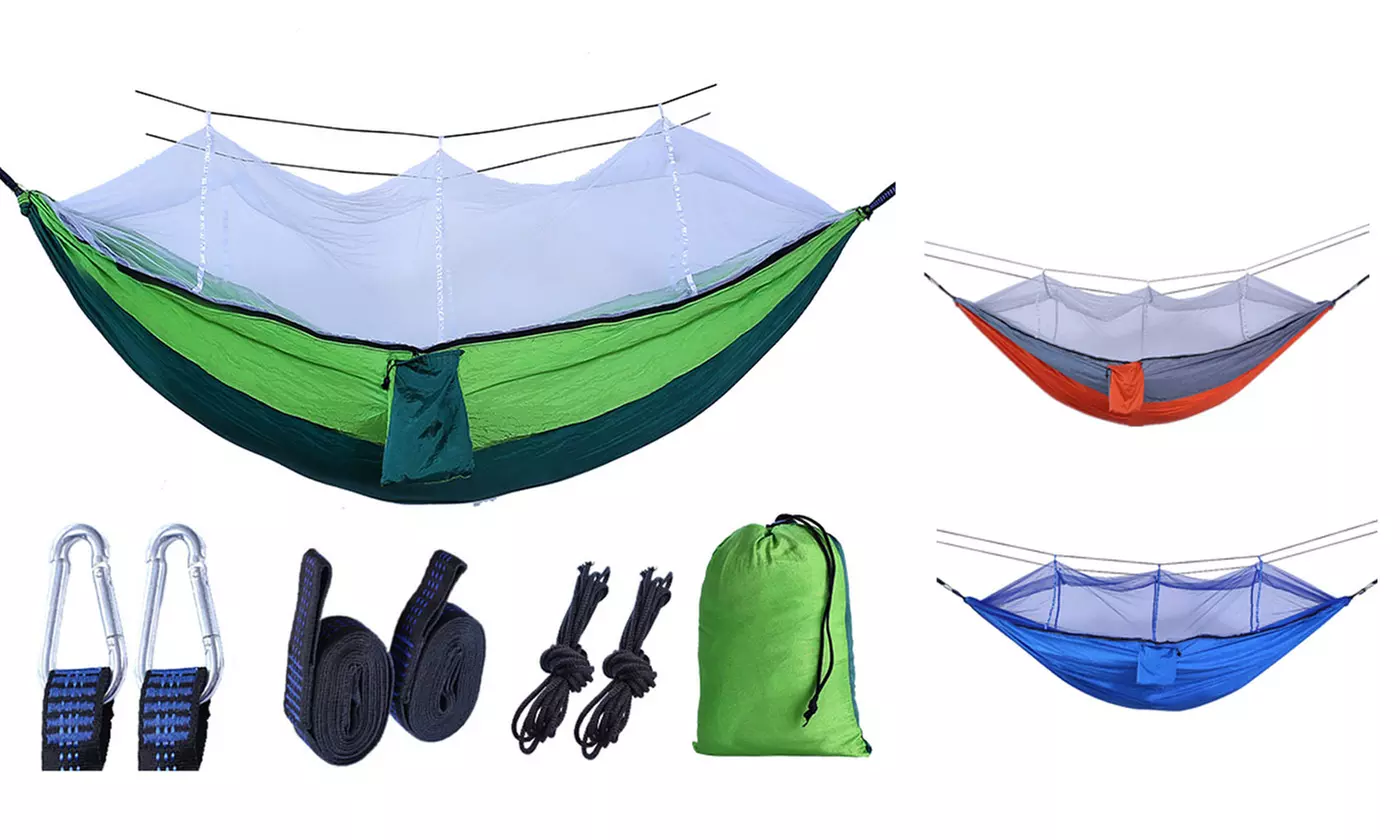 Camping Hammock Tent Mosquito Net Outdoor Travel Double Hanging Bed - Primary Image