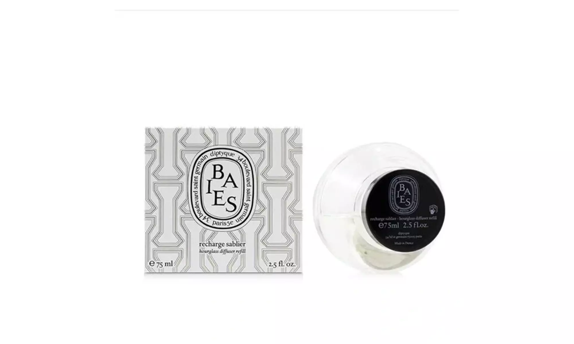 Diptyque Baies Hourglass Diffuser REFILL 75 ml / 2.5 oz - Primary Image