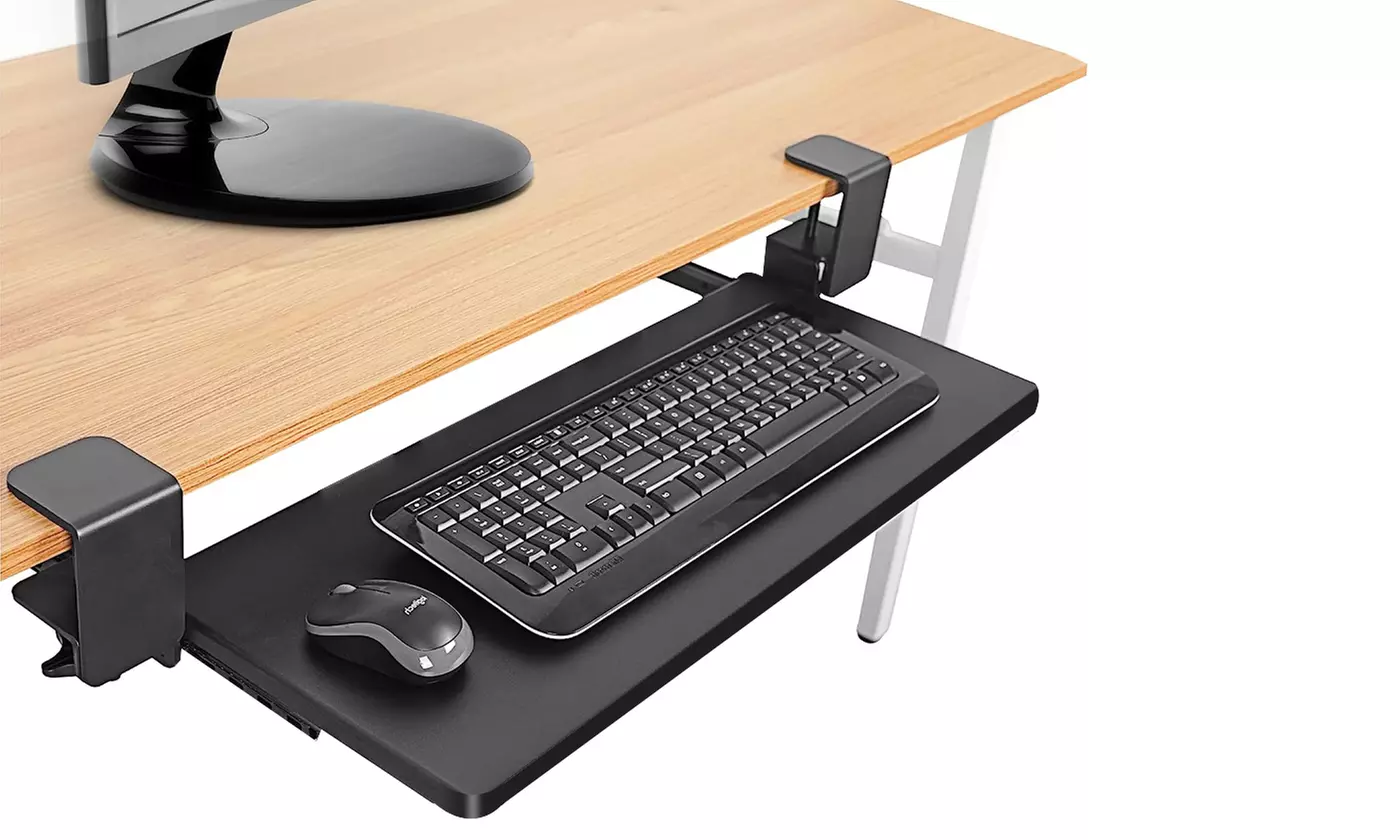  NewHome Retractable Under-Desk Keyboard and Mouse Tray