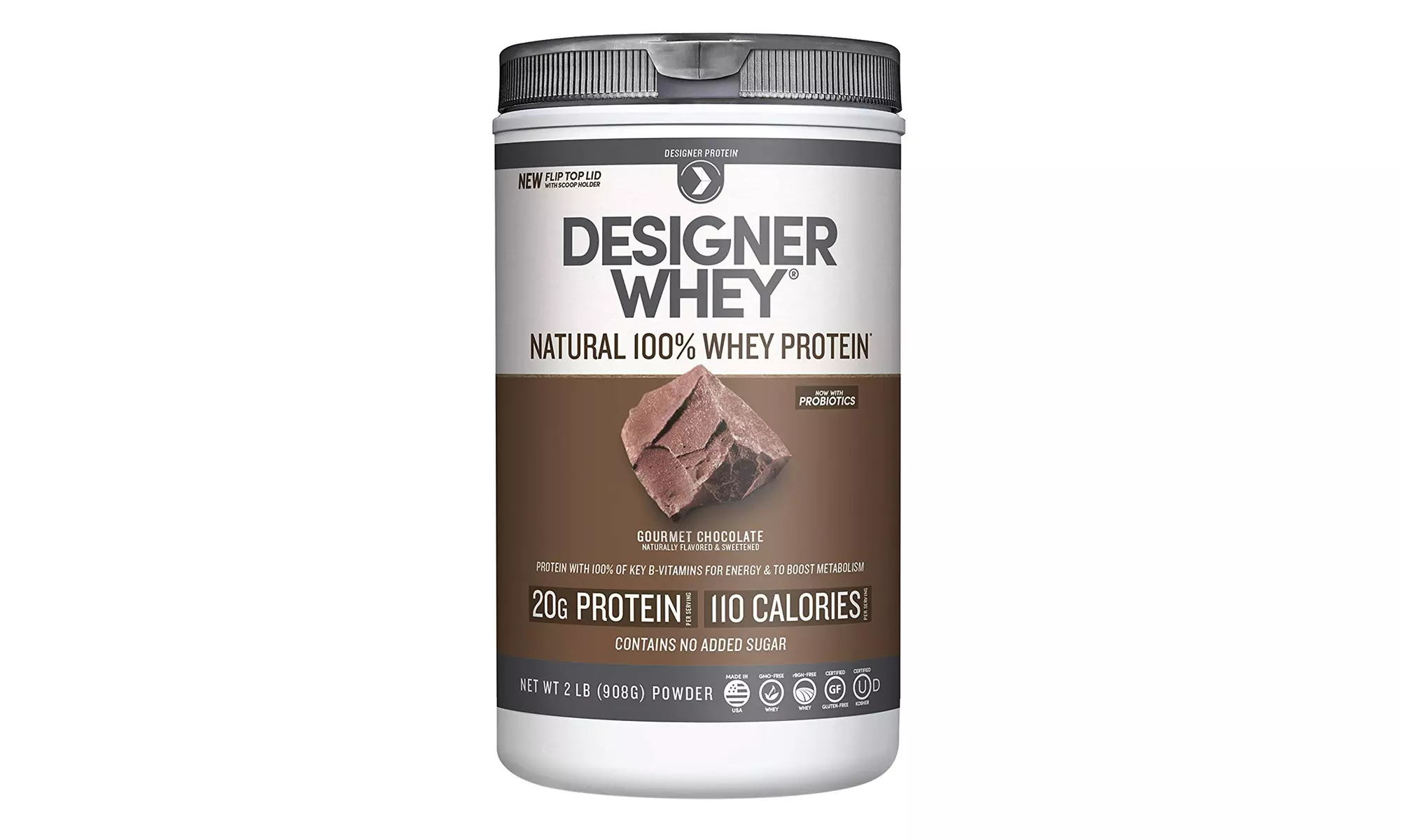 Designer Whey Protein Powder, Gourmet Chocolate, 2 Pound - Primary Image