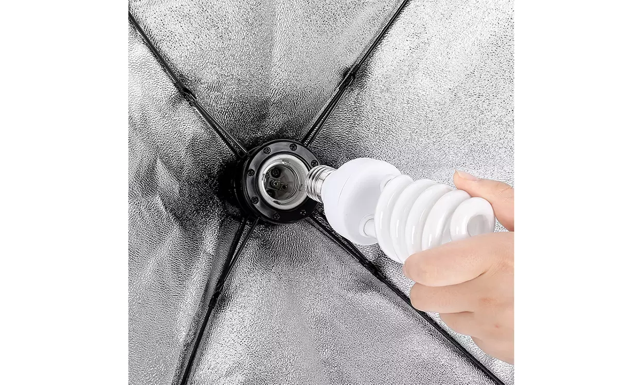 10ft Photography Background Softbox Umbrella Lighting Kit w/Five Reflector Set - Second Medium