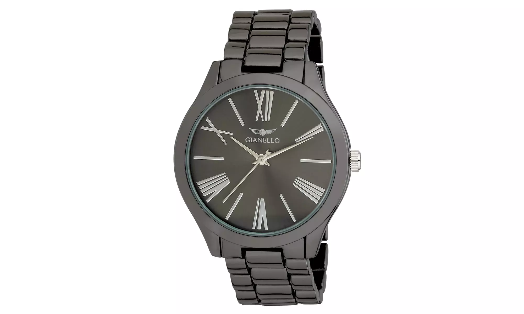 Analog Watch Black Mirror Watch For Free Gianello GNL7715GN Black